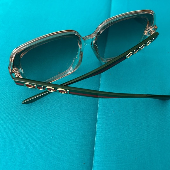 Fashion sunnies! Pink tint with red and green stripe on sides! - Picture 10 of 10